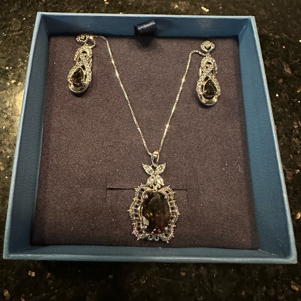 Earrings, Necklace, and Ring Set